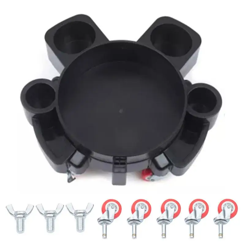 Car Bucket Roller 5 Wheels Multifunctional Removable Bucket Mover Heavy Duty Car Washing Tools Easy Push Bucket Trolley With