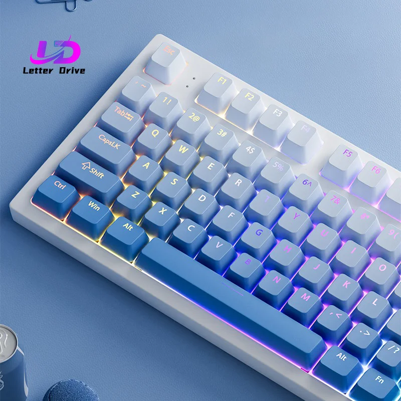 133+ Gradient Shine through backlit RGB Gamer Keycap For Mx Switch Mechanical Keyboard OEM Profile PBT Keycap ISO Layout Key cap
