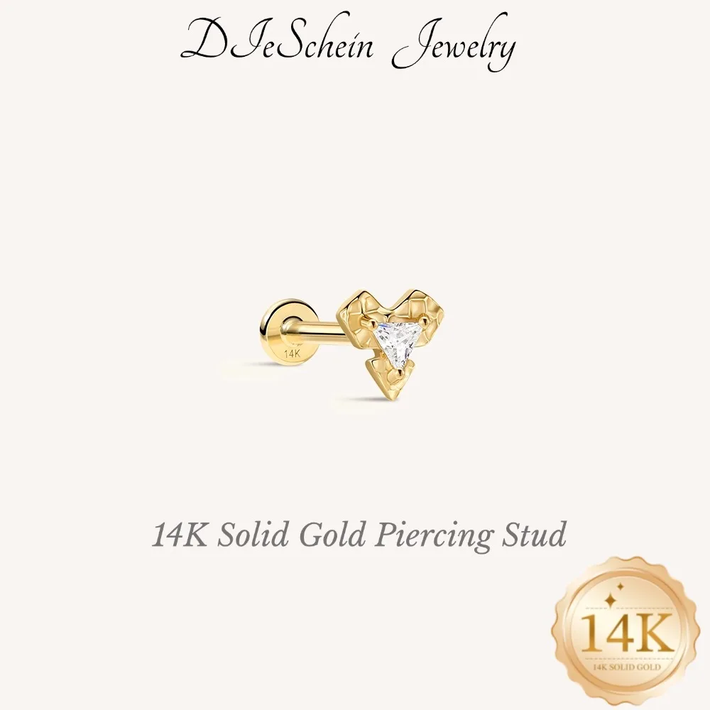 dieschein-1pc-boucles-d'oreilles-clous-a-dos-plat-colorees-en-or-massif-14k-pour-femmes-boucles-d'oreilles-de-piercing-fines-et-impermeables-bijoux-de-luxe