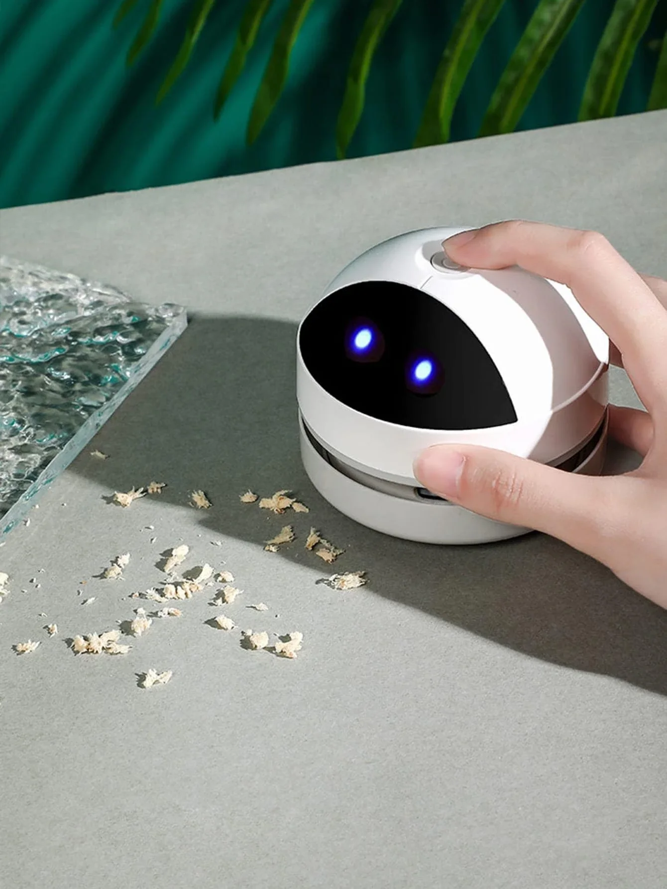 Mini aspirador de pó para mesa, varredor de mesa com escova limpa para escritório