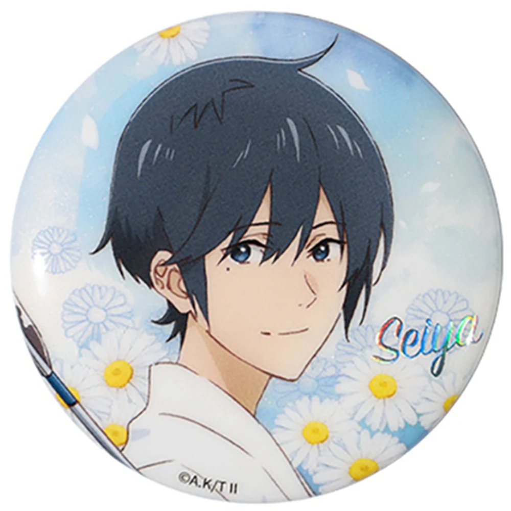 58mm Anime Tsurune The Linking Shot Narumiya Minato Takehaya Seiya‌ Cosplay COSTUME Badge Pin SPTE Tinplate Brooch﻿ Prop Gilf