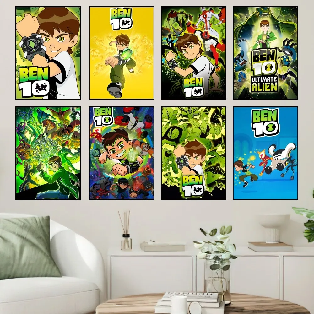 

Cartoon B-Ben 10 Cool Poster Prints Wall Painting Bedroom Living Room Decoration Office Home