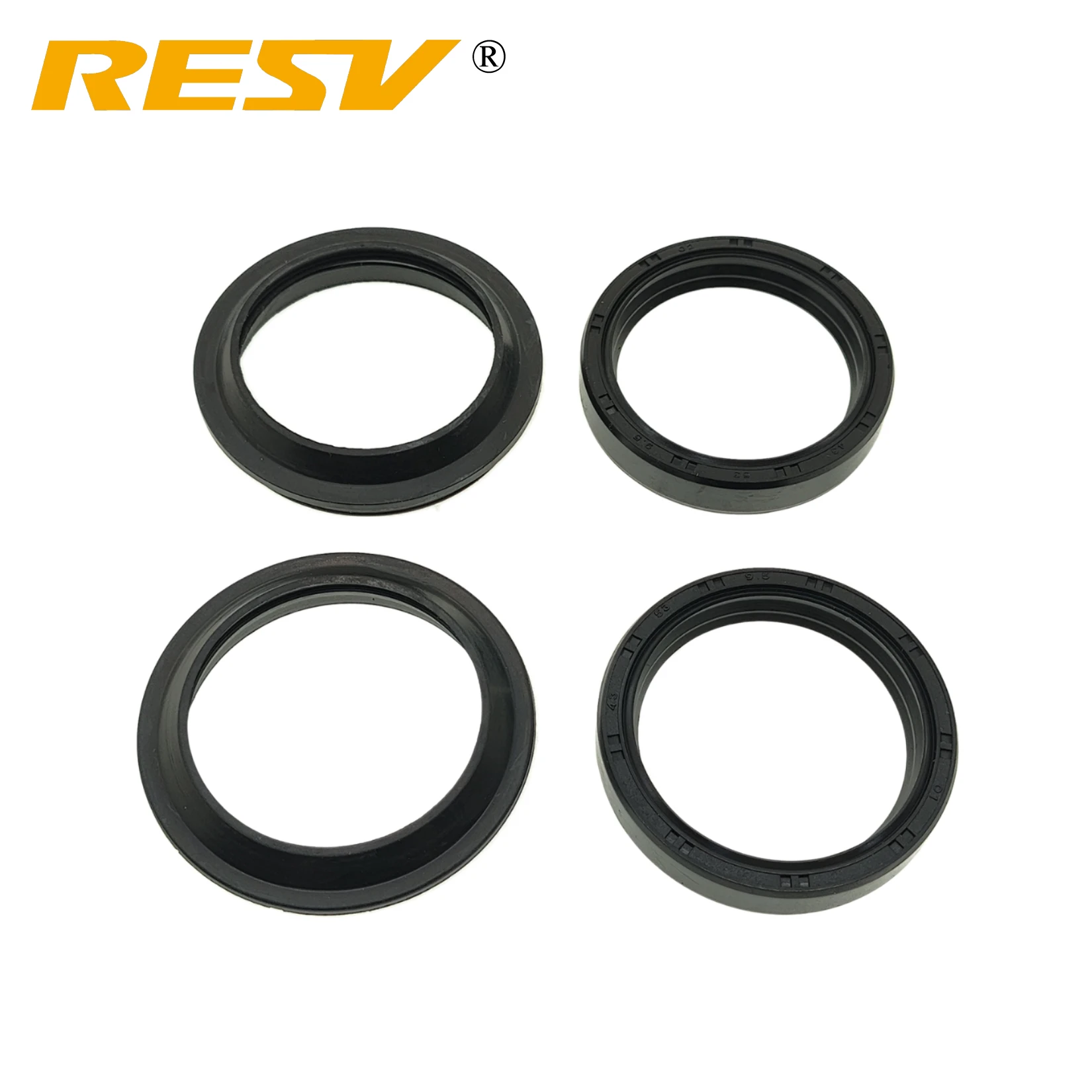 RESV 43x53x9.5 para RC 125 200 390 KTM 85 105 125 200 250 300 350 380 390 400 640 1190 Cubierta de Polvo y Retén de Aceite para Horquilla Delantera 43 53 9.5