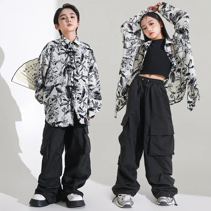 Jazz-Tanzkostüm für Mädchen. Hübsches japanisches Street-Dance-Performance-Kostüm-Set