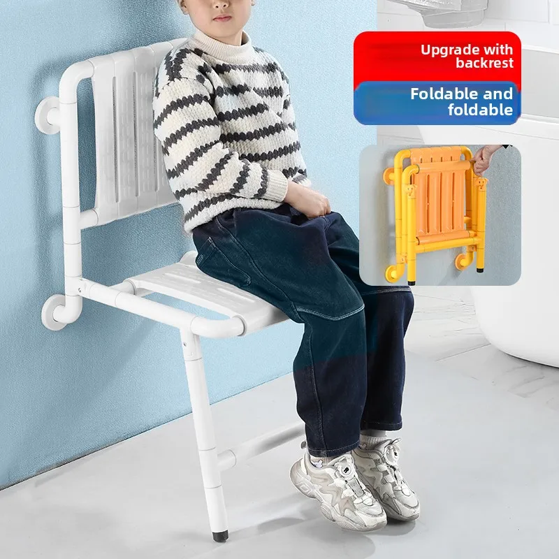 Folding Metal Shower Seat for Bathroom Safety - alternate angle