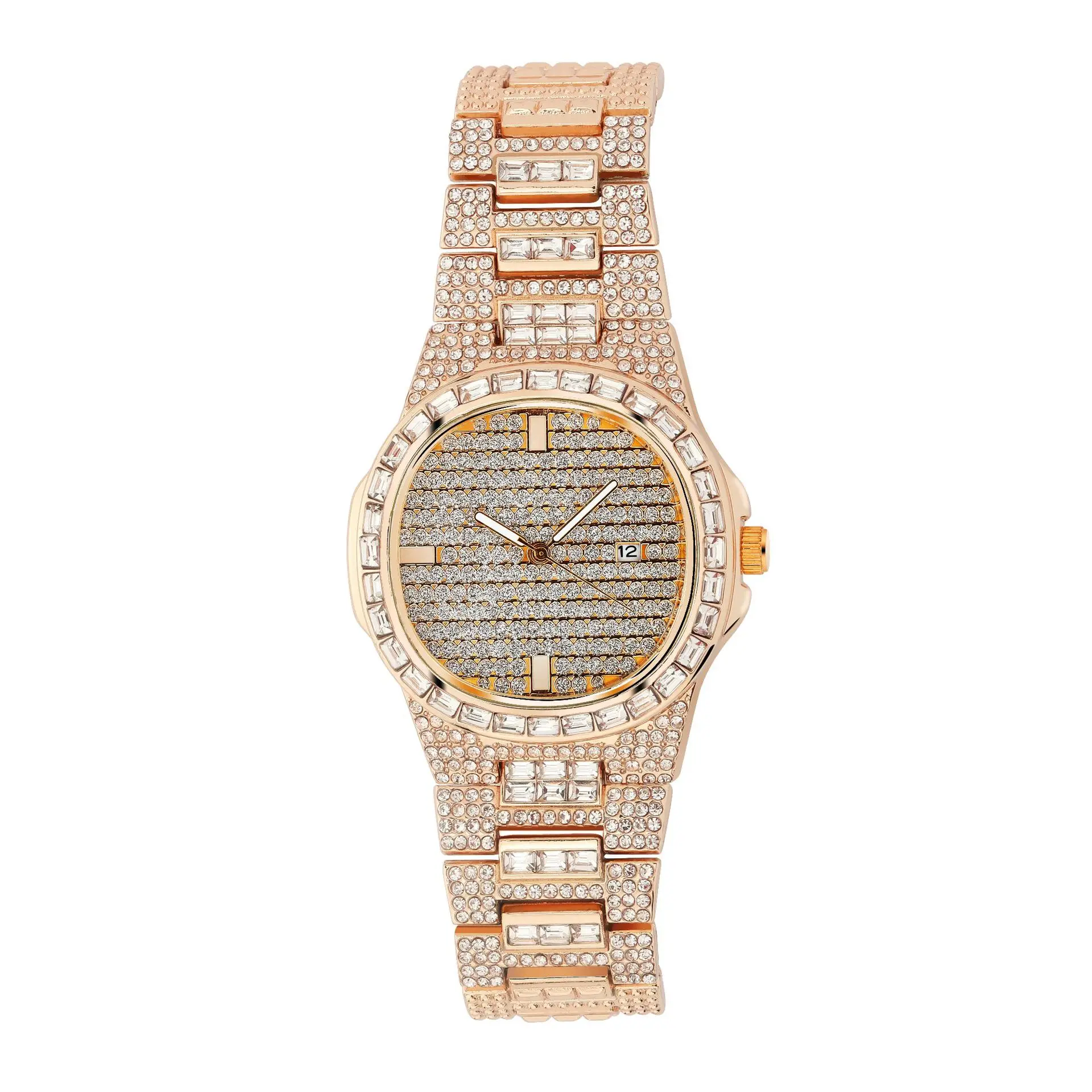 JINAO Brand Iced Out  Watch High Quality HIP HOP Watches With Micropave CZ Stainless Steel Watch Clock jewelry