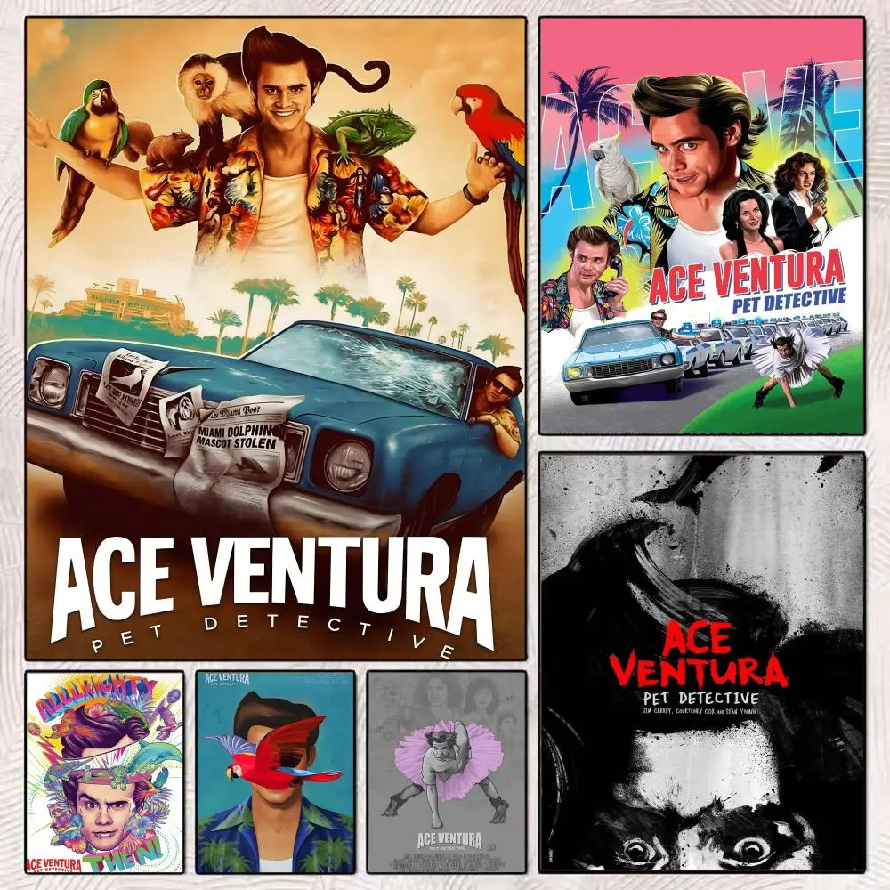 Movie A-Ace Ventura When Nature Calls Poster HD Art Mural Wallart Waterproof Vintage Print Decor for Home Decoration DIY Durable