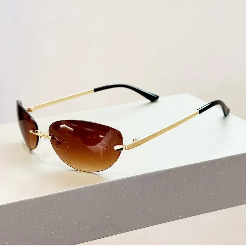 New Luxury Brand Designer Small Frame Cat Eye Sunglasses Women Vintage Fashion Sun Glasses Popular Punk Sexy Ladies Shades UV400 image 4