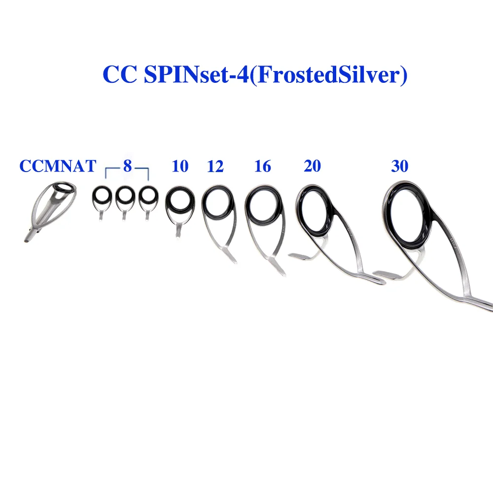 Original Fuji Guide Set KL SPIN Stainless Steel Frame for Bass Seabass Salt Water Light Spin Fishing Rod view 2
