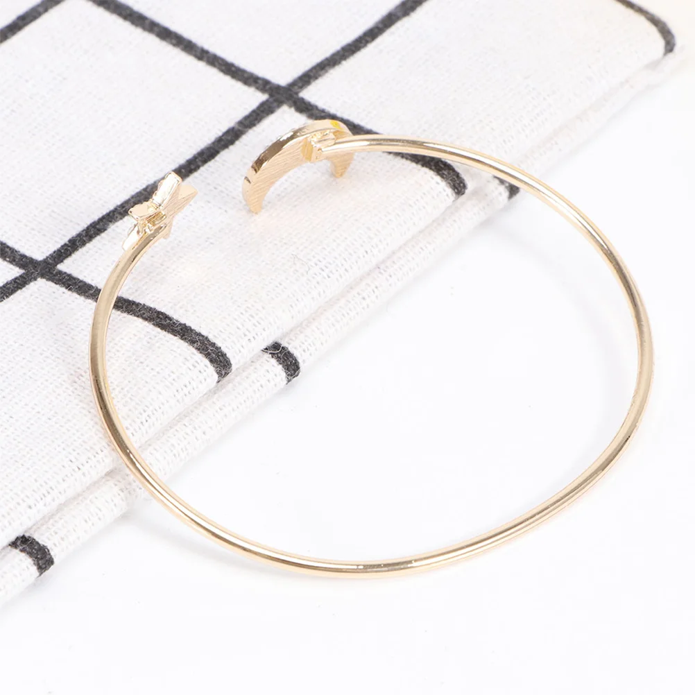 

4Pcs Moon Star Opening Adjustable Bangle Bracelet Cuff Charming Wrist Jewelry Bangle Bracelet Wrist Jewelry