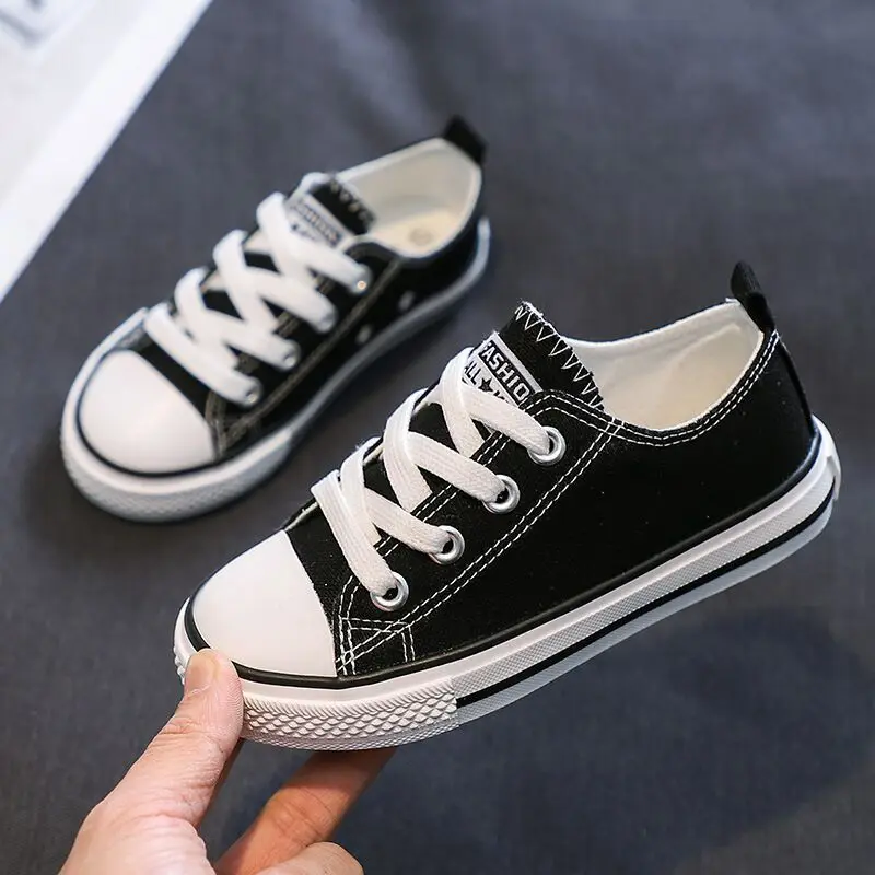 

Children's Fashion Sports Shoes Breathable Canvas Shoes for Students Unisex Classmate Couples Style Adult Soft-Soled Shoes Kids