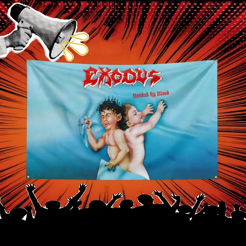 Exodus Inspired Rock Music Flag 3x5 FT Polyester Banner For Bedroom Wall Decor Music Fans Gift