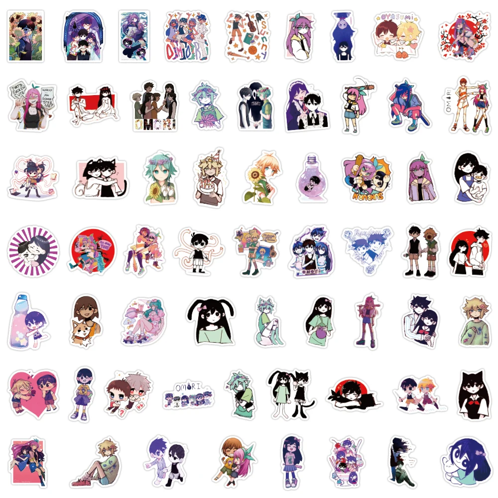 10/30/62pcs Game Omori Anime Stickers Sunny Basil Graffiti Decal Laptop Suitcase Phone Car Skateboard Cartoon Waterproof Sticker