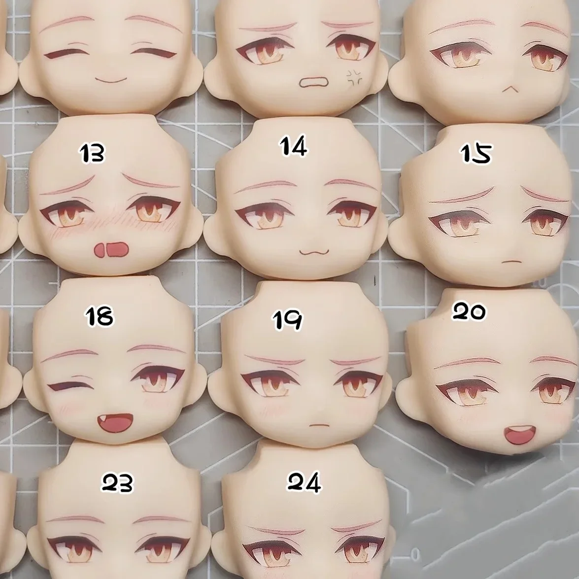 Anime Jiaoqiu GSC wajah Ob11 Ob22 Ob24 Faceplate 1/12 aksesoris boneka buatan tangan air stiker Faceplate permainan Cosplay