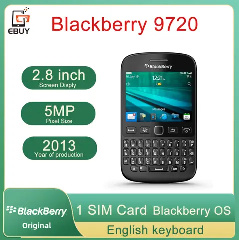 Original Blackberry 9720 Samoa 3G Mobile Phone 2.8'' Touch Screen QWERTY Keyboard 5MP GPS WiFi CellPhone Unlocked