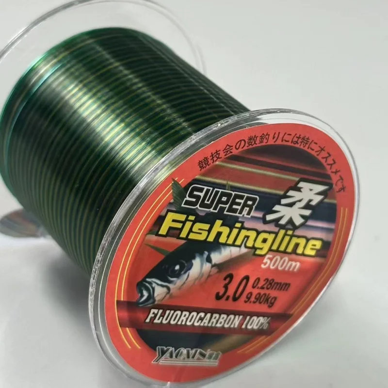 Línea fluorocarbono monofilamento líder pesca carpa – 500m resistencia - imagen 4