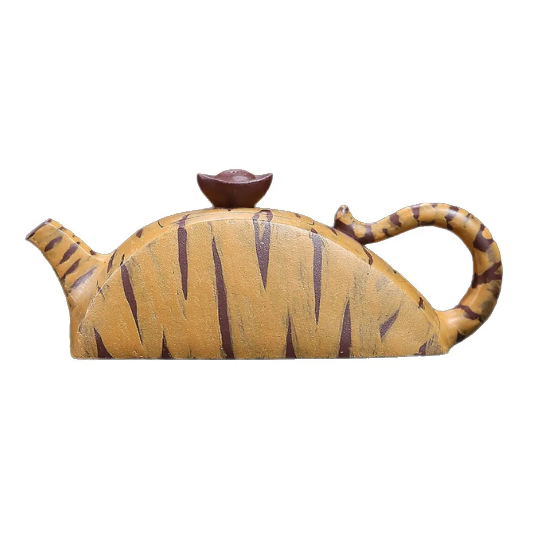 High-end Creative Bionic Baofu Square Teapot Yixing Purple Clay Teapot Famous Handmade Teapot Colorful Unique Tea Maker Teapot