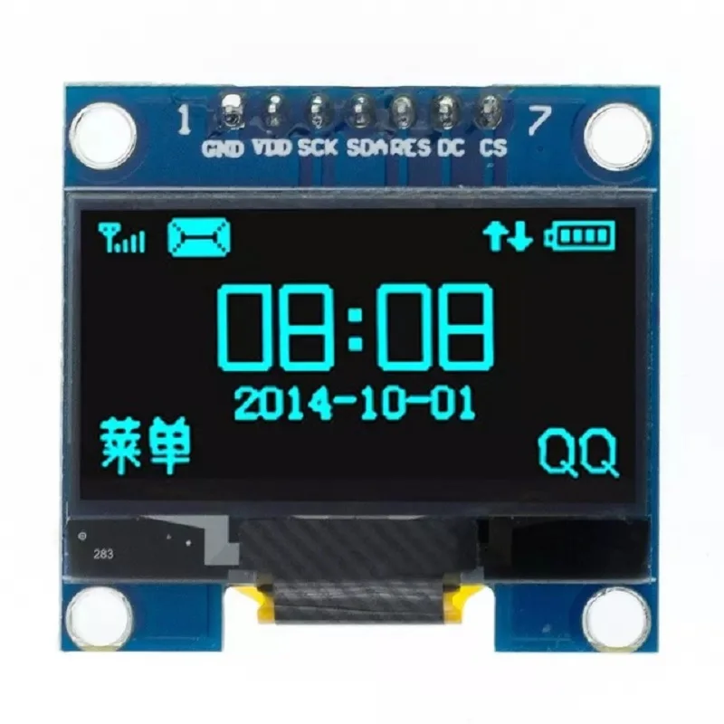 Imagem -05 - Módulo de Display Led Oled Spi Iic I2c Comunicar Branco Cor Azul 128x64 Polegada Lcd Módulo de Display Led