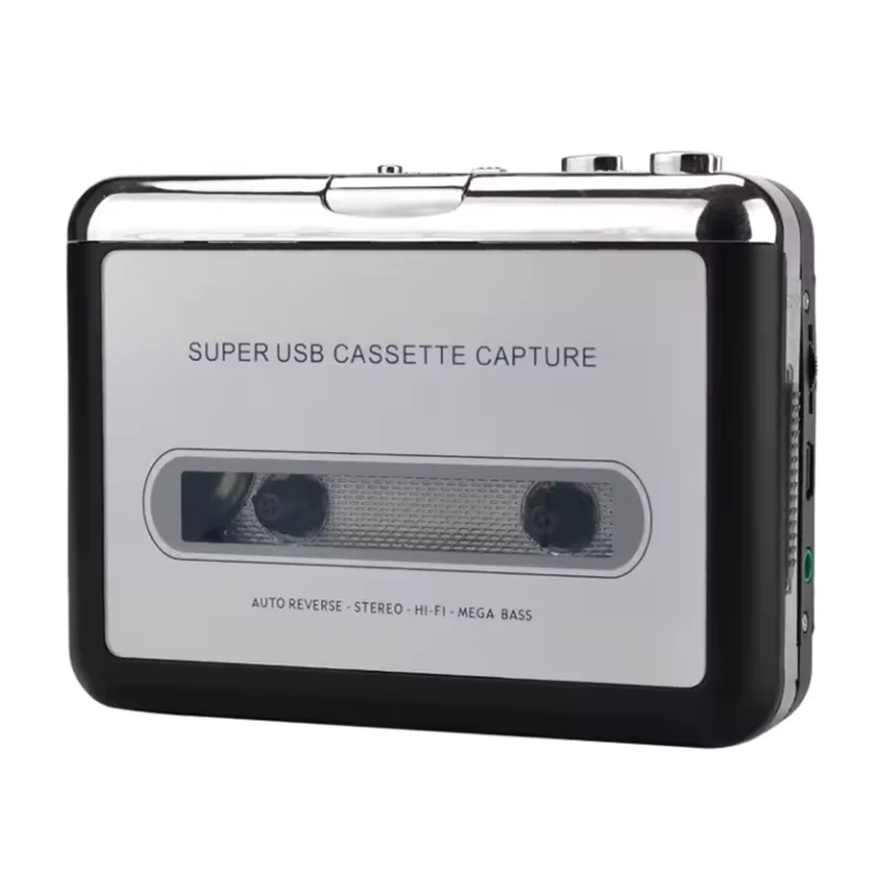 USB-кассетный плеер, старая кассета, аудиомагнитофон, захват автоматического обратного кассеты Walkman, конвертер формата MP3 с наушниками