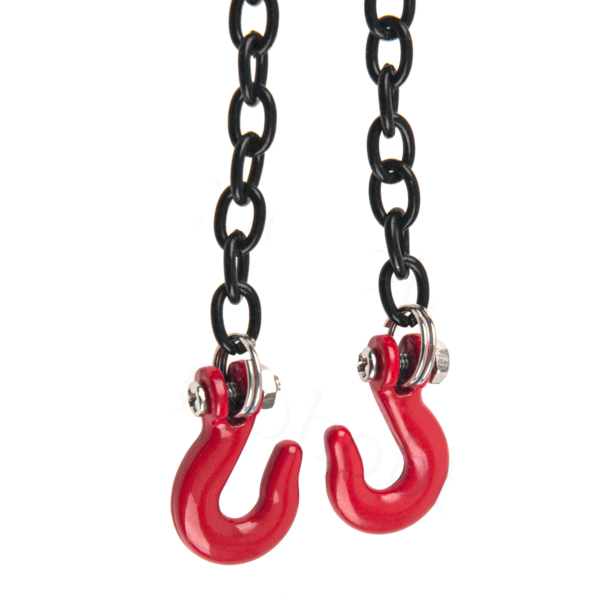 Crochet de remorquage de sauvetage simulé en métal sur chenilles Rc, chaîne de corde de remorquage 1/10 Traxxas Trx4 Defender Ford Mustang Axial Sc10 90046