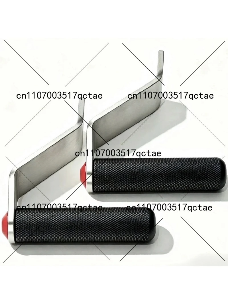 Pair of L-Shaped Cable Machine Handles Single-Hand Lat Pull Down Attachment Fitness Pull Training Accessories