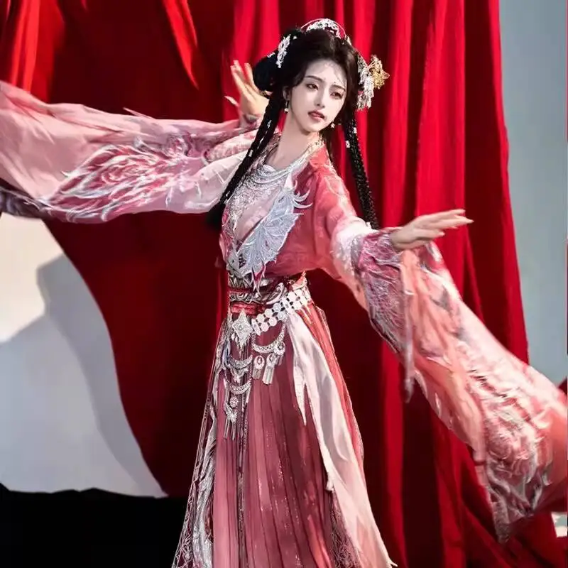 New model Improved Heavy Embroidery Exotic Style Summer Miao Style Hanfu Han Elements Photo Travel Shoot