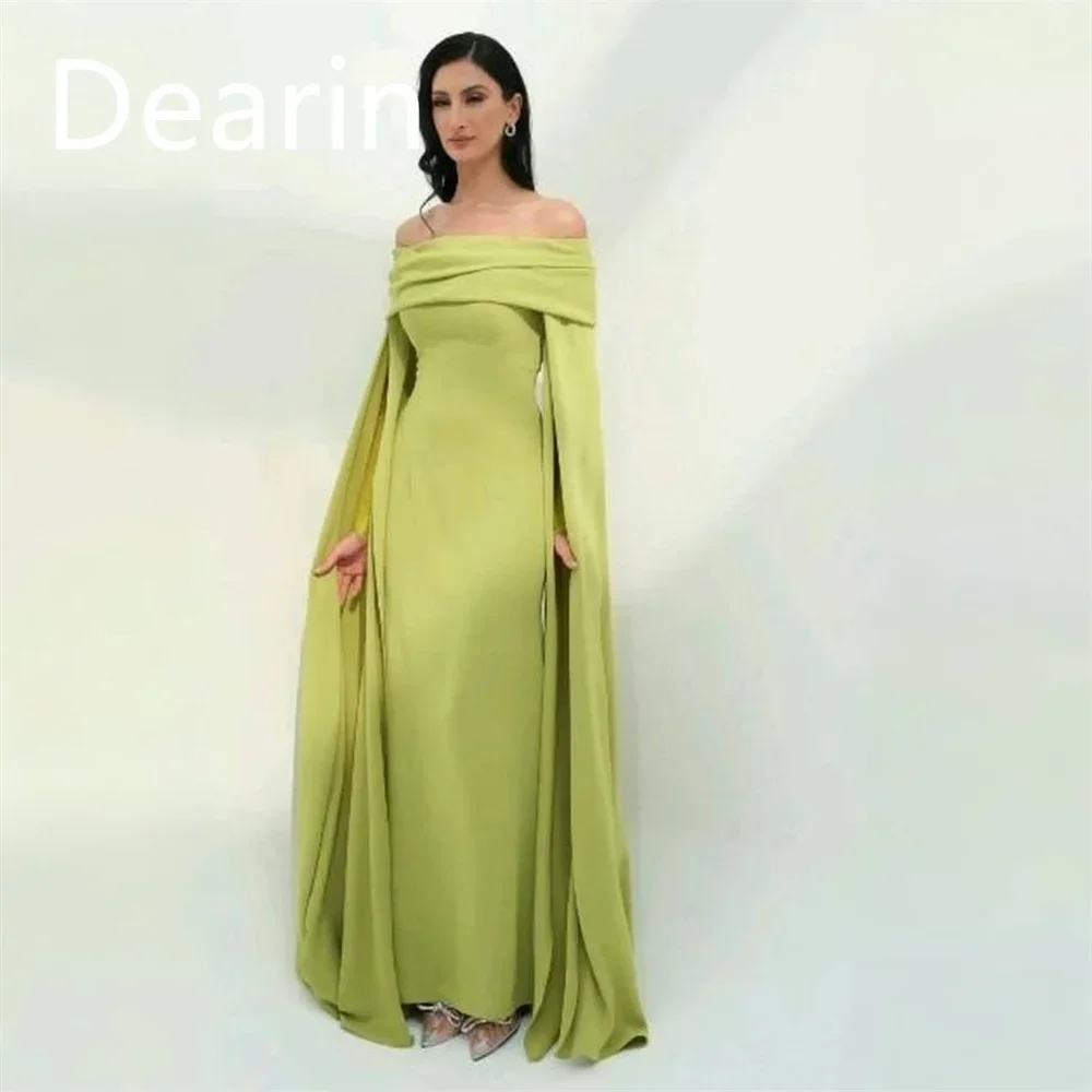 

Customized Evening Dress Prom Gown Party Occasion Women YPMWZX Off-the-shoulder Column Ankle Length Skirts Stole Bespoke Occasio