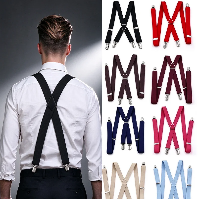 Elastic Adjustable Suspenders for Adults And Kids - Men Women Braces Suspender Set for Children Boys Girls Wedding Accessories
