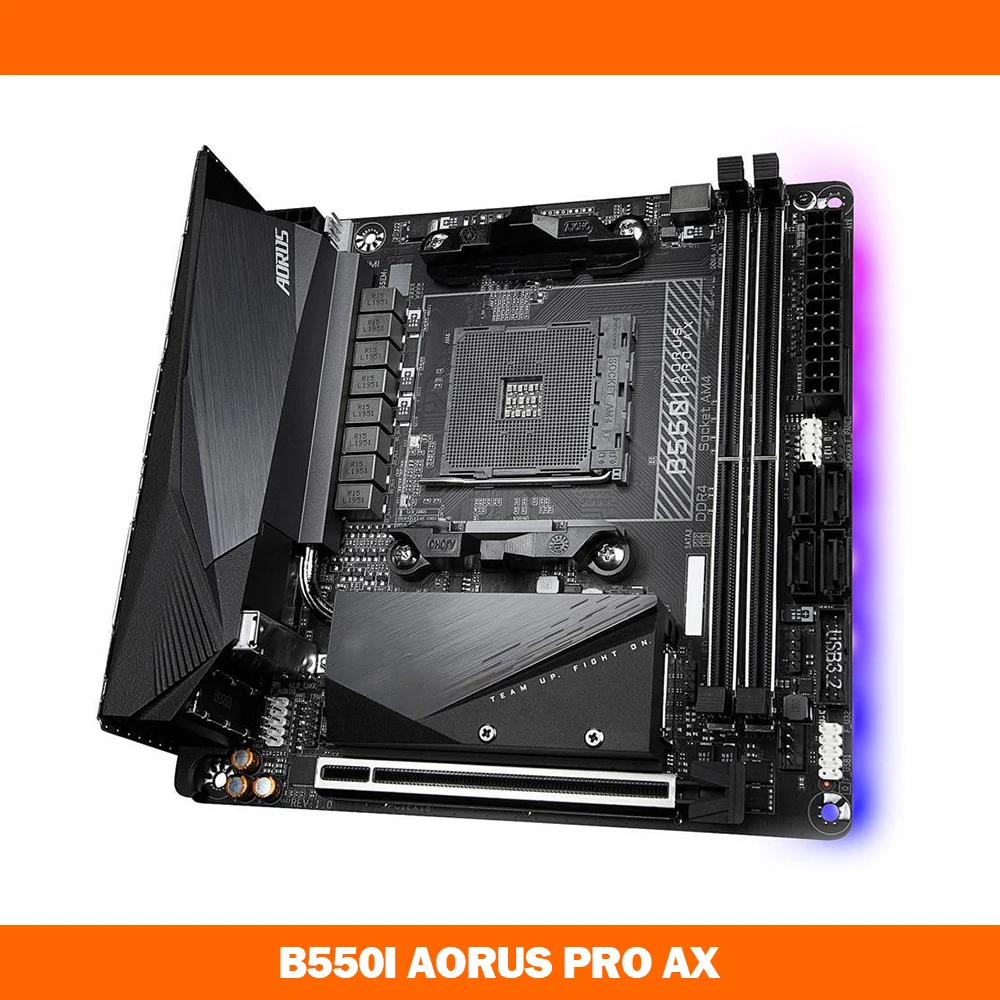 

B550I AORUS PRO AX для Gigabyte B550 AM4 DDR4 64 ГБ PCI-E 4,0 Mini-ITX настольная материнская плата