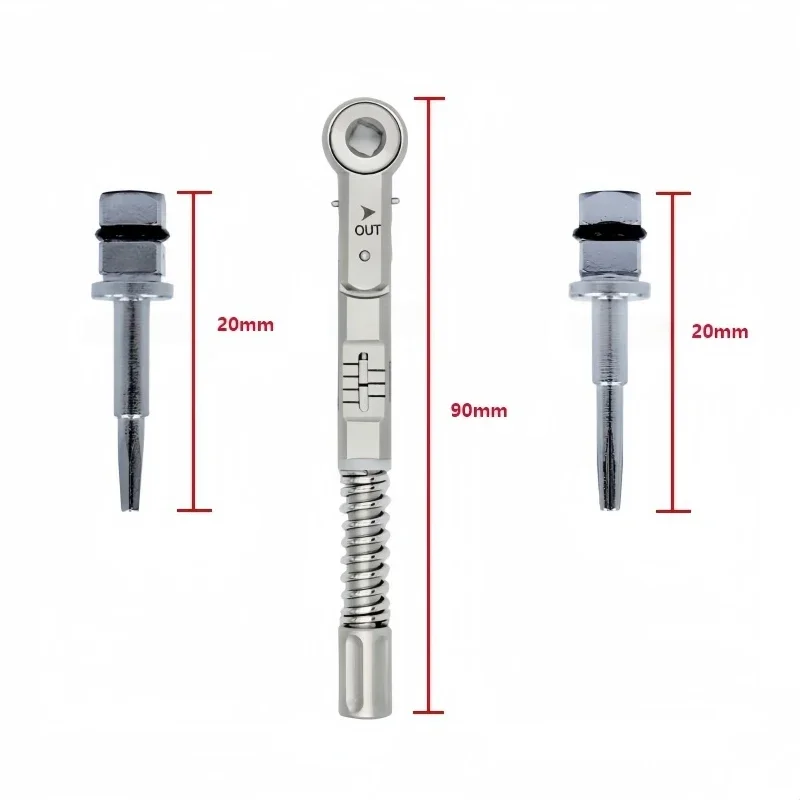 16Pcs High Quality Screwdriver Tools Dental Implant Torque Wrench Ratchet 10-70NCM with Drivers & Wrench Kit