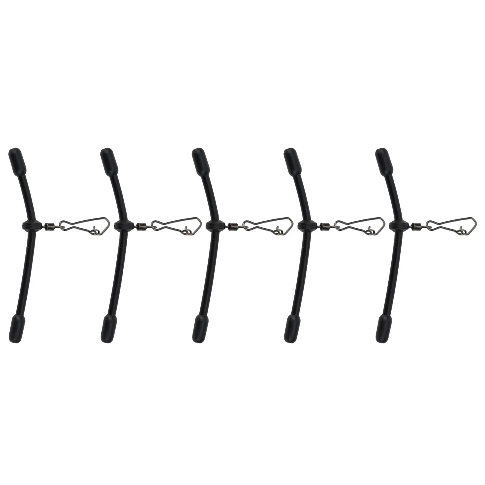 5pcs Anti-Feeder Boom Spacer with Snaps for Soft Lure Fishing and Sea Angling to Maintain Distance Between Hook and Sinker