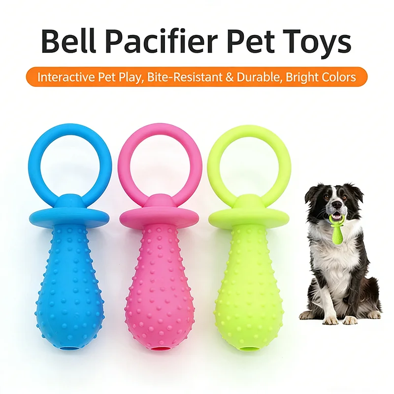 Pet Chew Toys Set Bone Pacifier Thorn Ring TPR Dog Molar Stick Teeth Cleaning Bite Resistant Puppy Teething Toy Boredom Relief