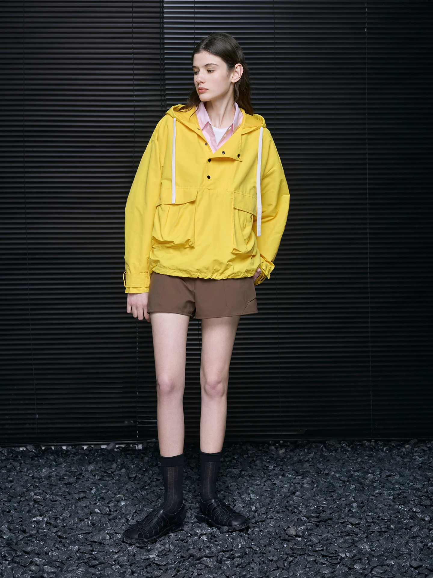 

Casual Hooded Jaet Women's Loose Silhouette Dstring Street Sle Cotton Blend Fabric Long Sve Spring 2026 New Arrival