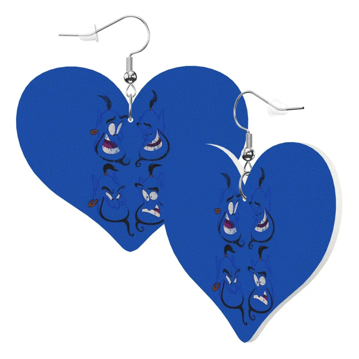 Custom Cute Cartoon Aladdin Leather Earrings for Women Dangle Earrings Jewelry Accessories
