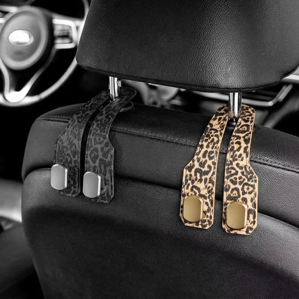2 in 1 Car Headrest Hook Hidden Large Load-Bearing Car Seat Back Hanger Universal Car Organizer Clips Car Interior Accessories