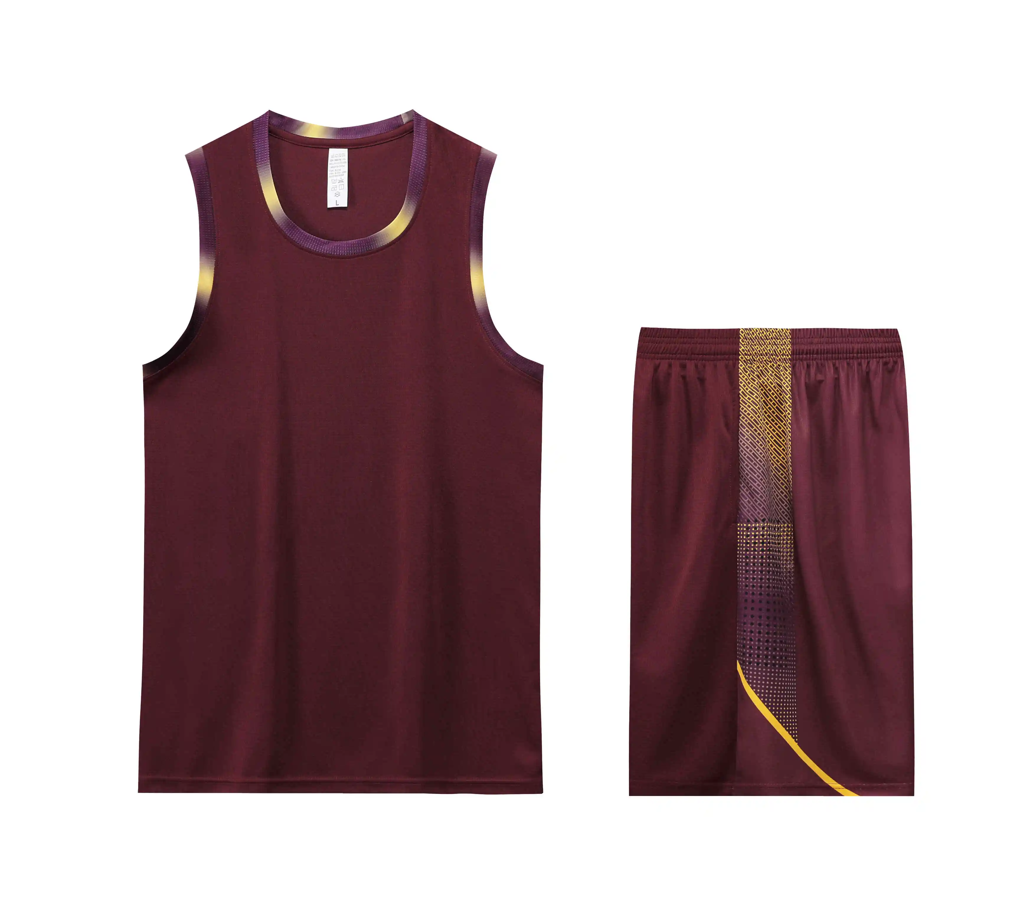 Nuovo set da uomo maglie da basket traspiranti gioco primario squadra manica corta uniforme da allenamento gilet e pantaloncini