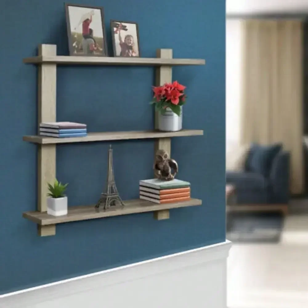 Floating Shelves, Hanging Shelves for Wall Storage, Square Wall Shelf Decor for Bathroom and Living Room