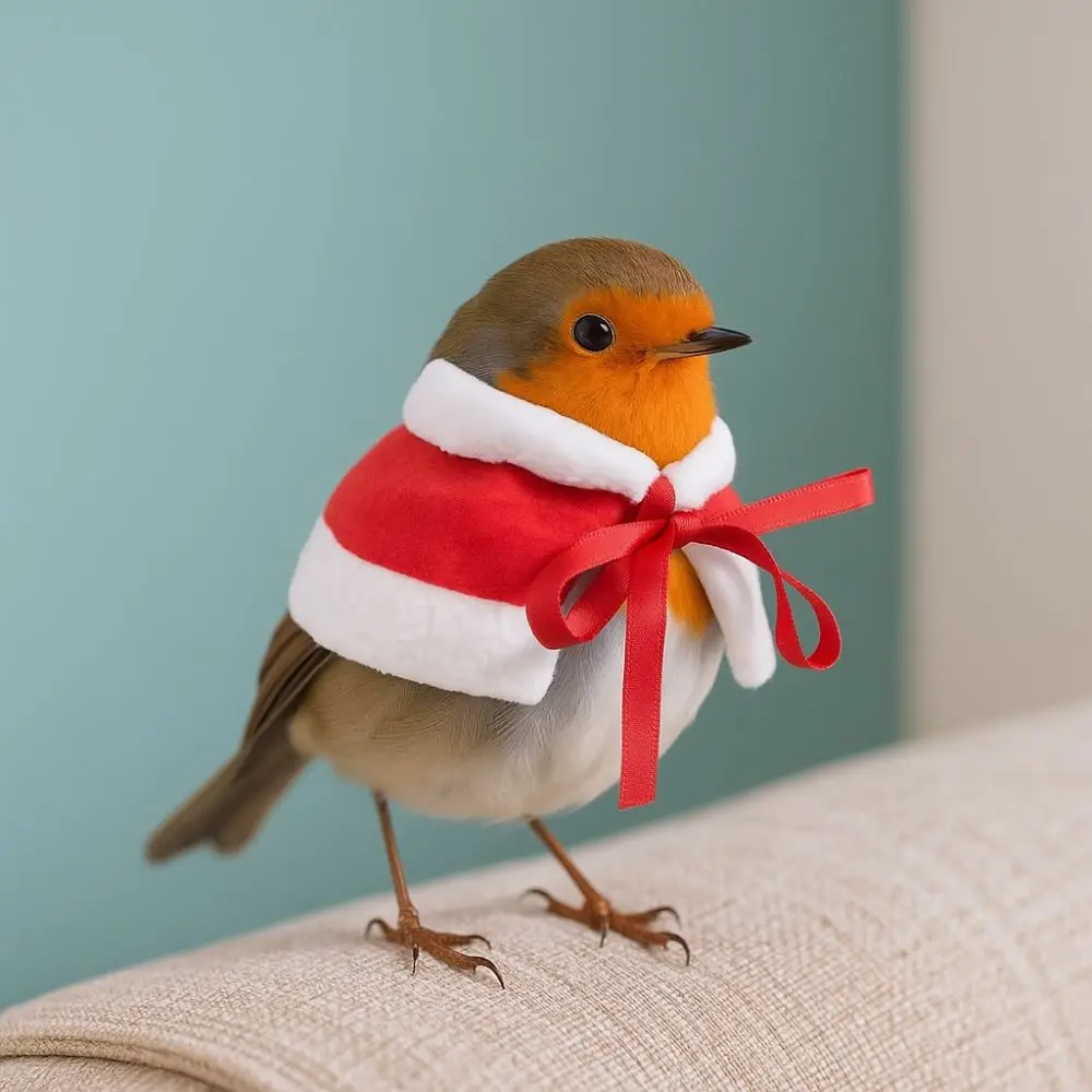 Capa cálida para hámster a prueba de viento, cómoda capa navideña para loros, ropa festiva ajustable para Cosplay de mascotas, fiesta para mascotas