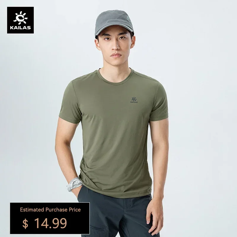 KAILAS Sports Quick-drying T-shirts for Men 2024 Summer Short Sleeve Round Neck Tees Antibacterial Casual Hiking Tops KG2117504