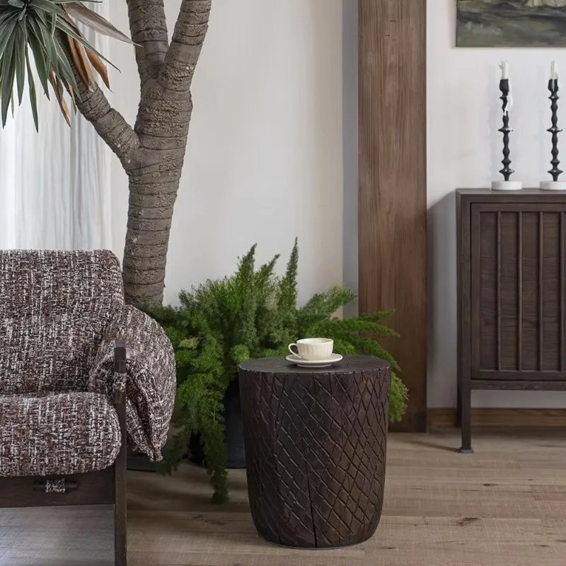 Light luxury simple design walnut solid wood coffee table set