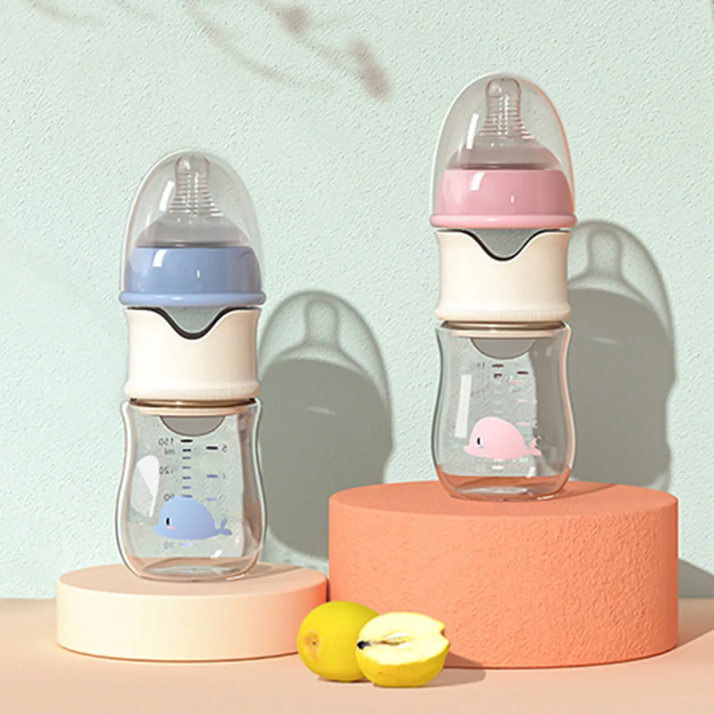 wide-mouth-baby-nursing-glass-bottle-small-lightweight-detachable-easy-clean-portable-baby-feeding-bottle-for-newborns