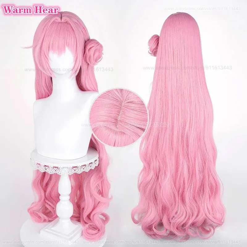2 أنماط لعبة دوروثي الاصطناعية طويلة 100 سنتيمتر الوردي الداكن تأثيري أنيمي مقاومة للحرارة الشعر هالوين حزب الباروكات + غطاء شعر مستعار سم ؛ 5