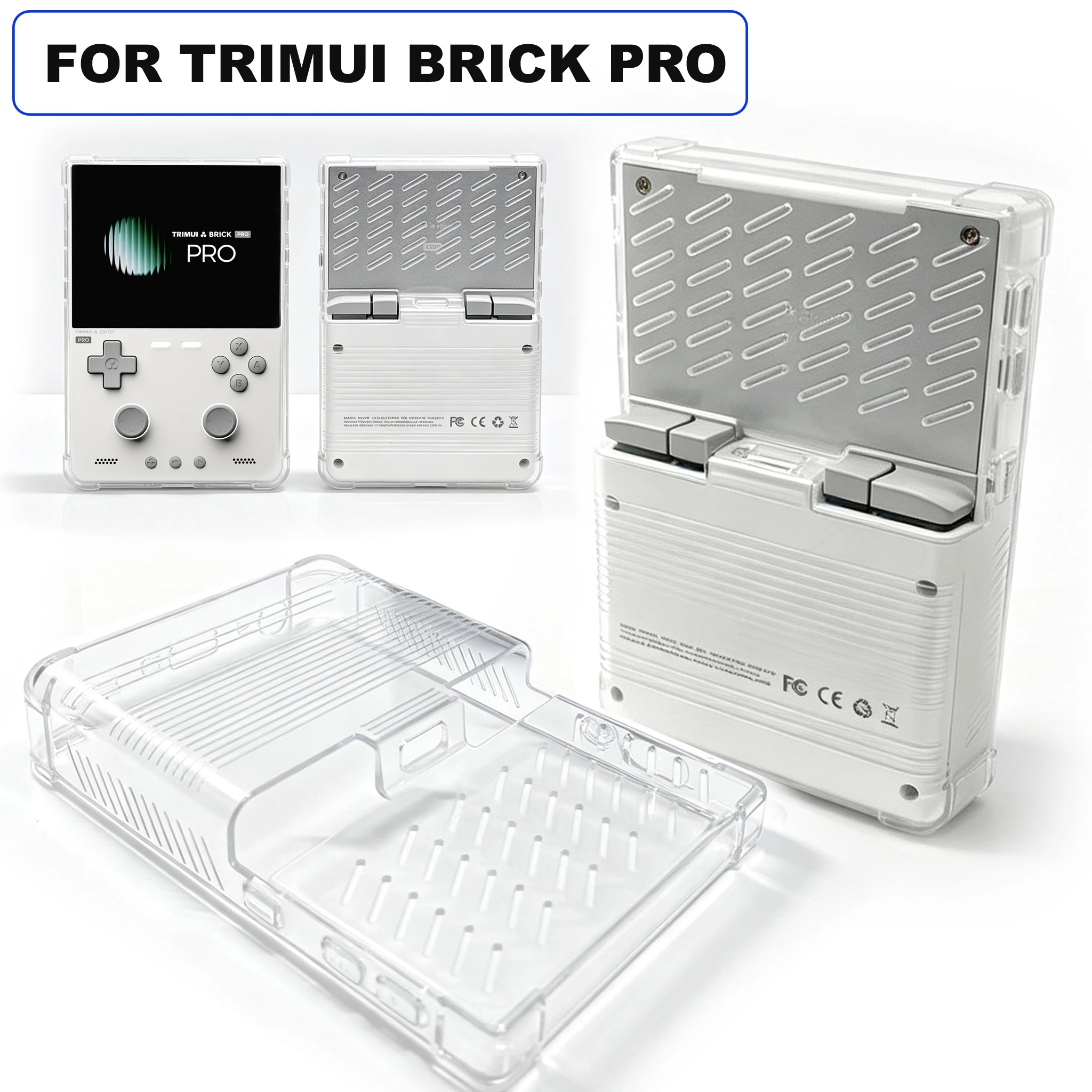 Transparent TPU Protective Case For TRIMUI BRICK Pro Shockproof Anti-Scratch Handheld Game Console Cover Accessories