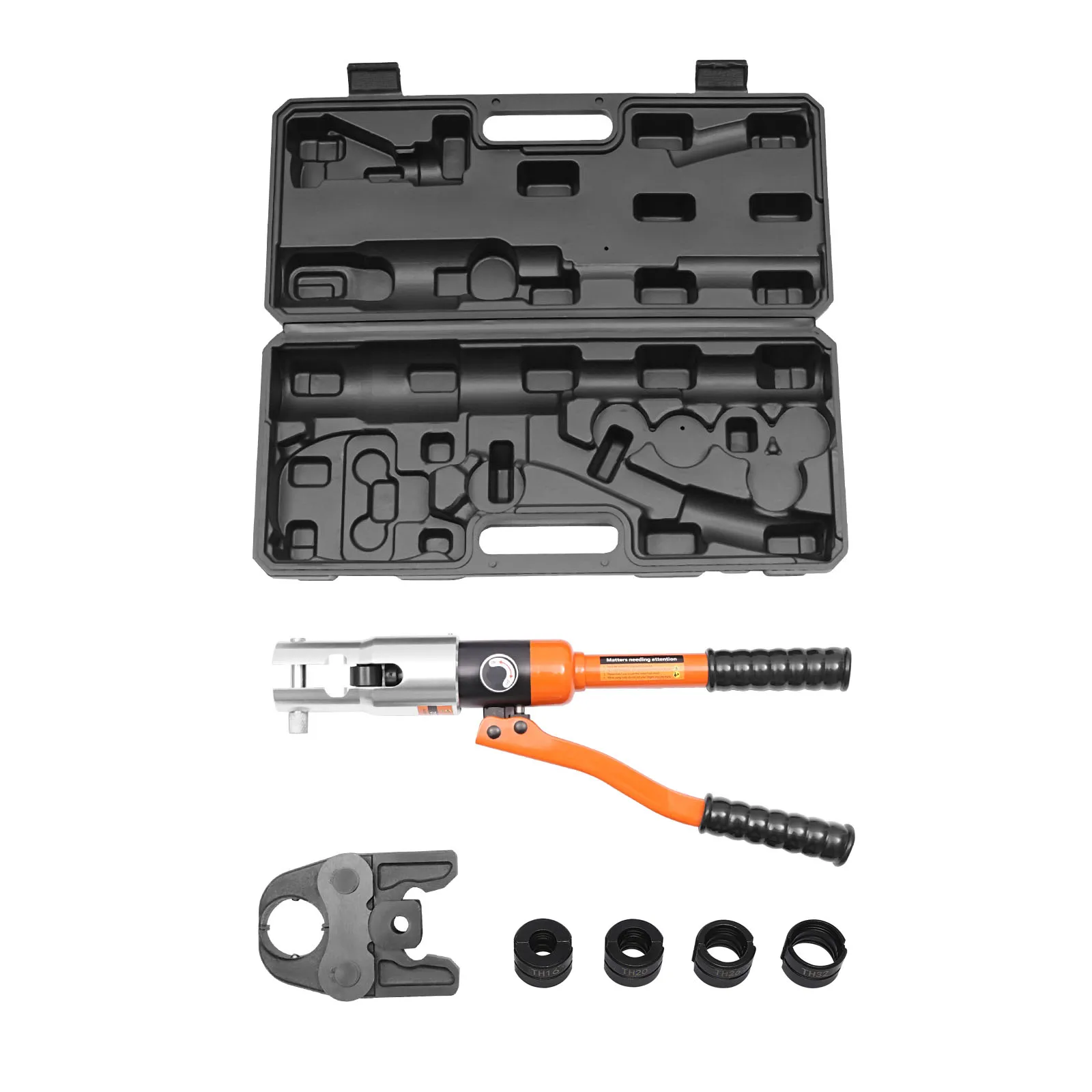 Hydraulic Plastic PB PEX Tube Fittings Pipe Crimping Tool Pliers CW-1632 -TH /-U (4 dies -16, 20, U25/TH26, 32)