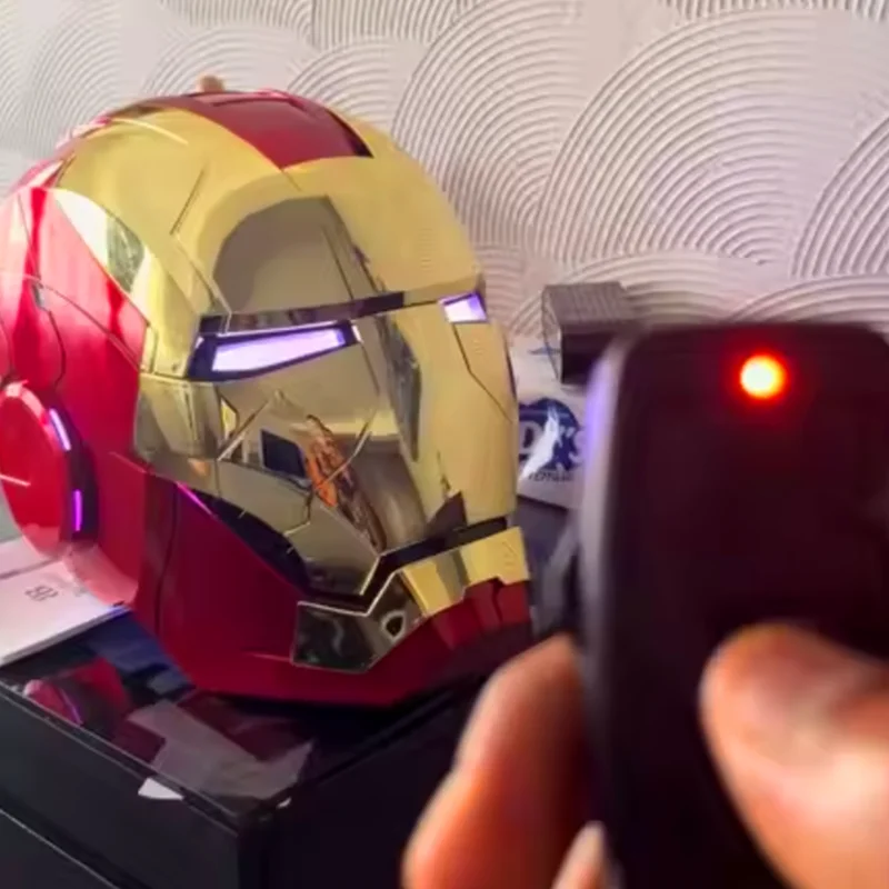 Electronic Iron Man Mk5 1:1 Helmet Automatoc Voice Control Avengers Mk7 Mk5 Cosplay With Led Light Toy Close Ironman Helmet Gift