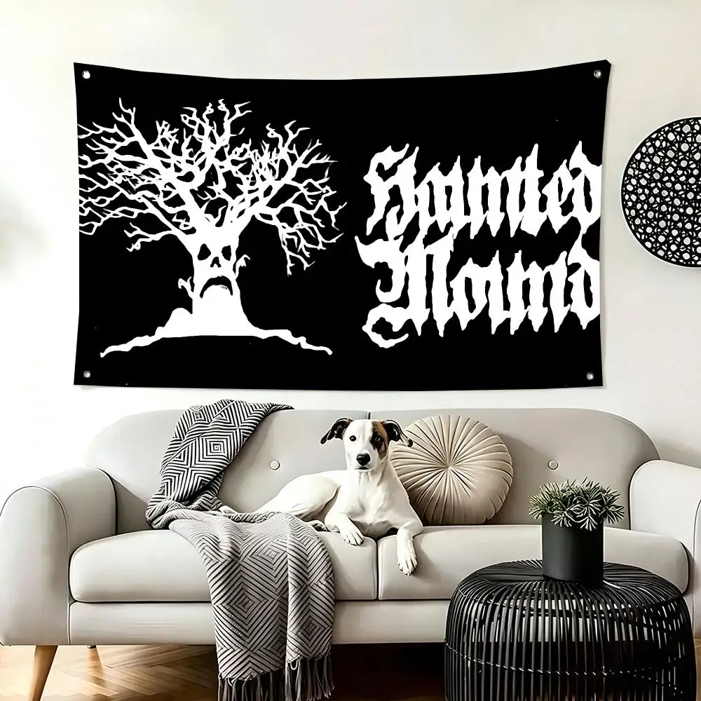 band H-Haunted Mound Flags  For Living Room Home Dorm Decor Wall Outdoor Camping Party Banner Gifts