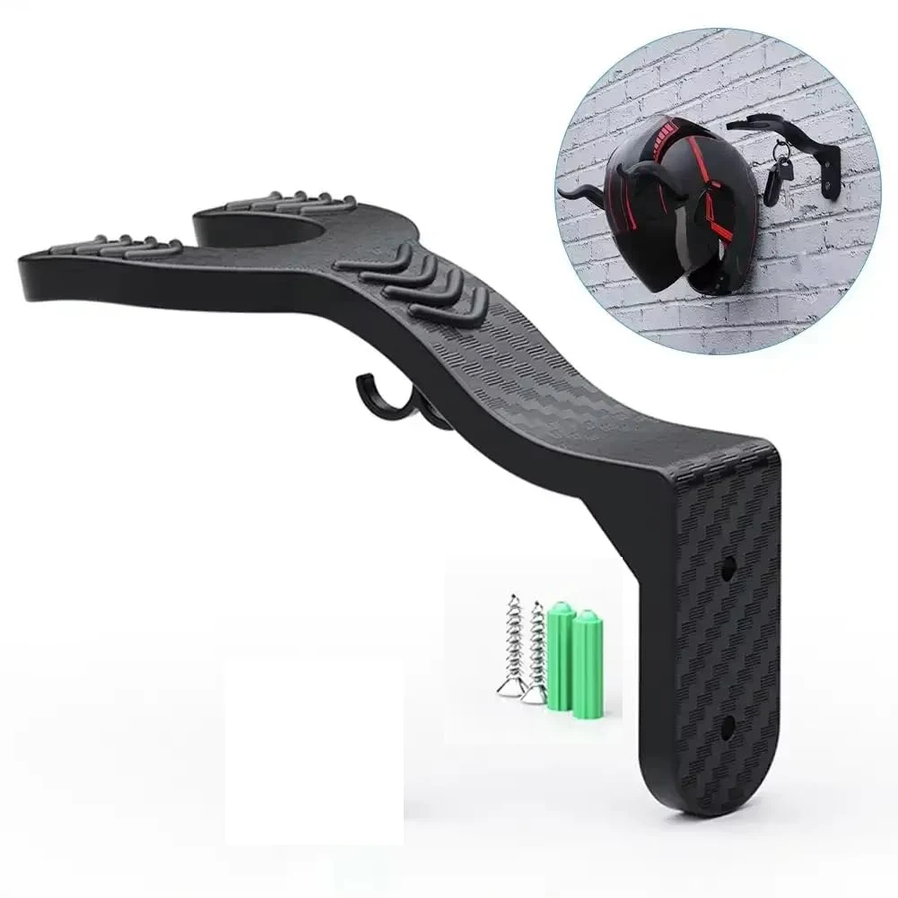 

1/2 Packs Helmet Holder Wall Mount with Key Holder Heavy Duty Wall Hooks for Helmet Hanger Helmet Display Motorcycle Accessories