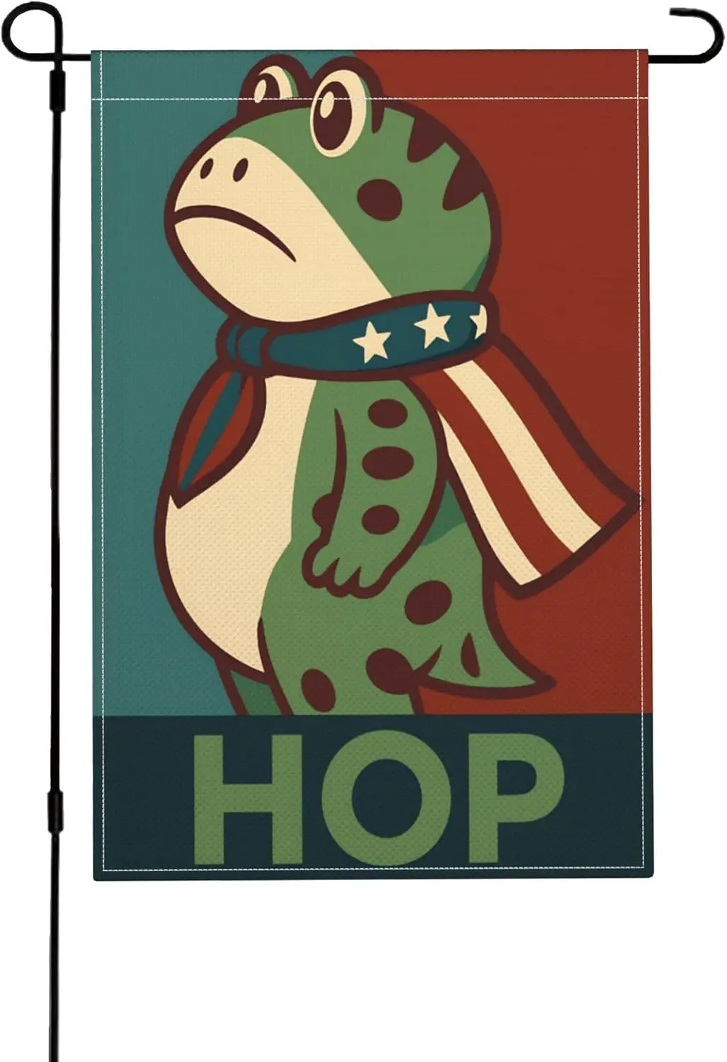 18"x12" Portland Frog Hop Garden Flag Frogs Resist Fascism Flags for Outside Double Sided Burlap Yard Signs decor YYQ GGO