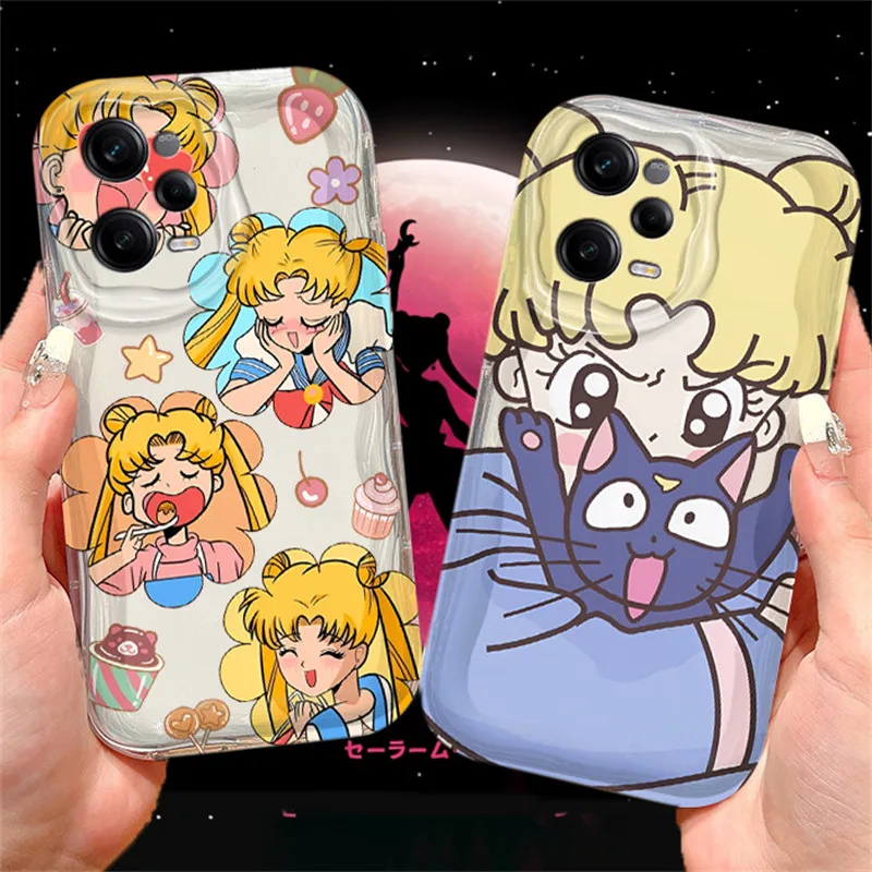 Sailors Moons Soft Silicone Phone Case For Xiaomi Redmi 12 12C 12R 11A 13C 10 10C 10X 9 Power 9A 9C 9T 8 K70E K70 K60 K50 Pro