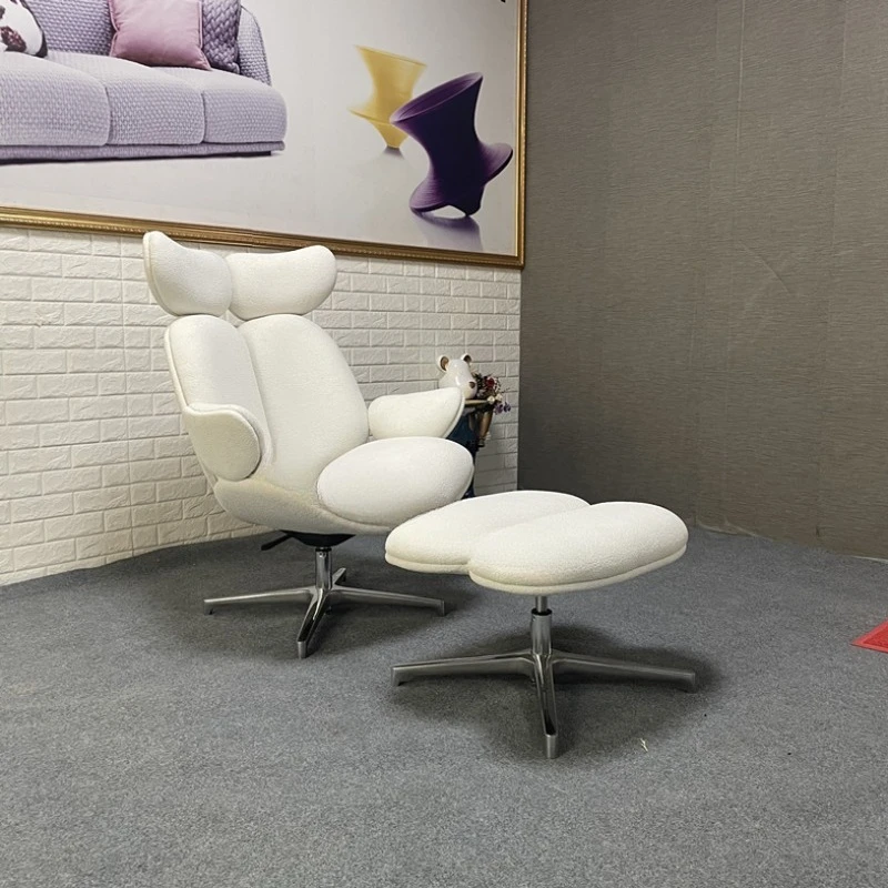 Light luxury creative high back soft bag living room model room reception rotating armchair